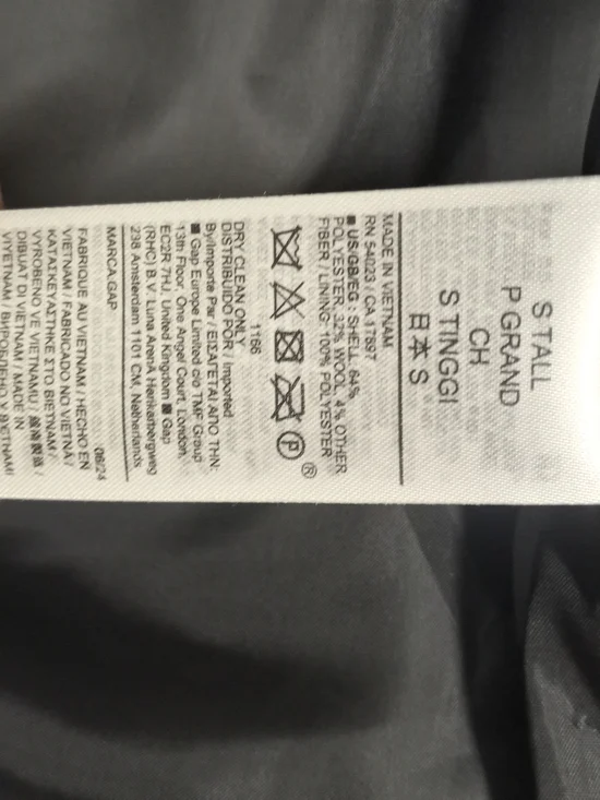 GAP Women's Brown Houndstooth 100% Wool  Blazer Jacket Size Small Tall NWT - Picture 4 of 11